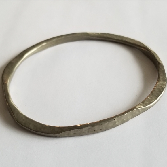 Three vintage bangle bracelets silver tone - Picture 5 of 10